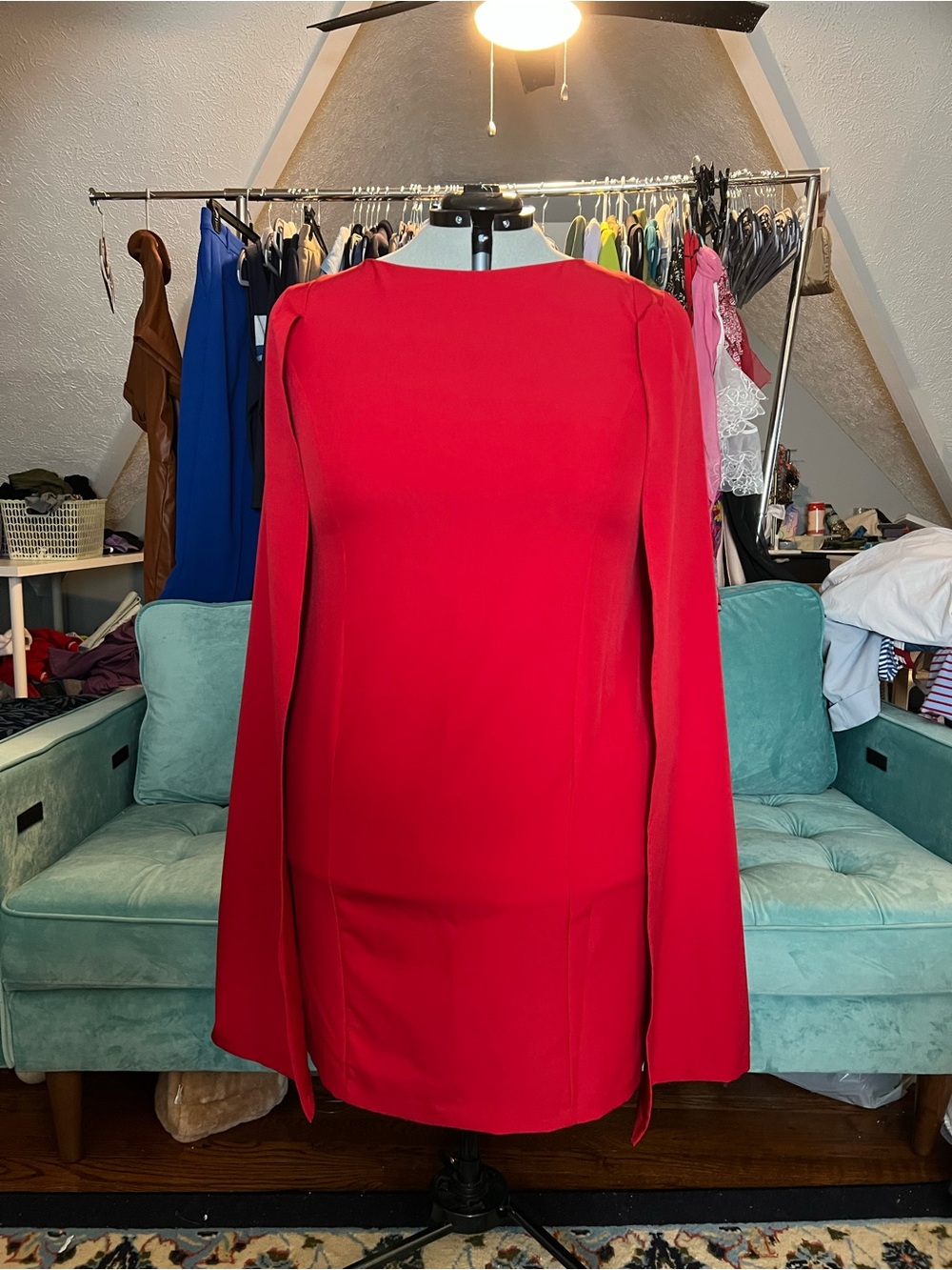 Eloquii Red Cape Dress
